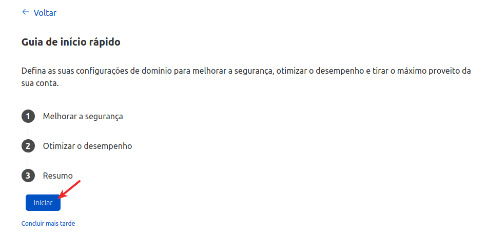 Guia de início rápido no CloudFlare